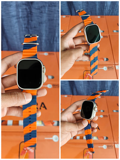 7 IN 1 Smart Watch Orange Edition Combo